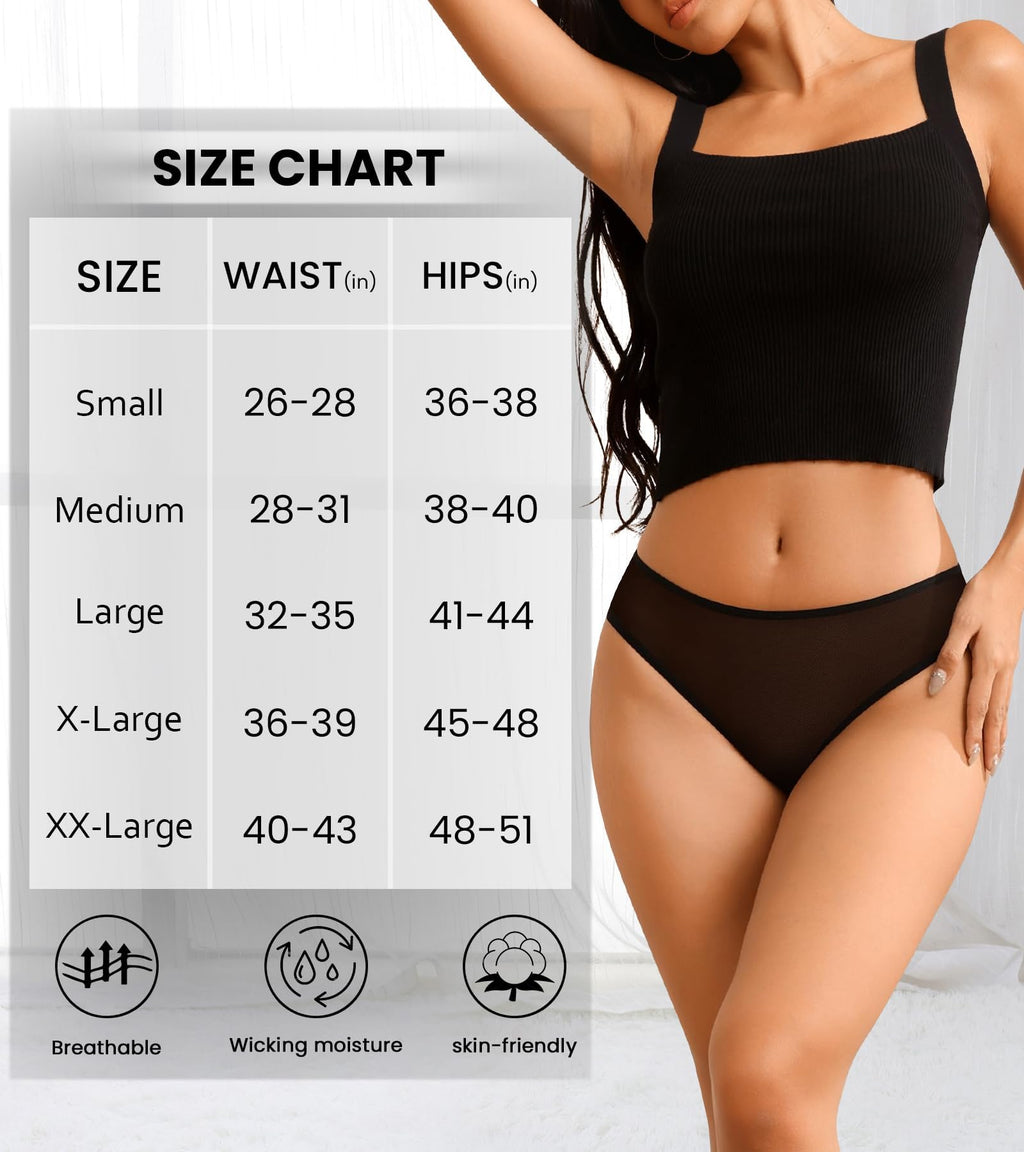 Eiggam Lace Underwear for Women V-Cut Cross Strap Bikini Underwear Sexy Panties for Women Pack Mid-Waist Cheeky Panty